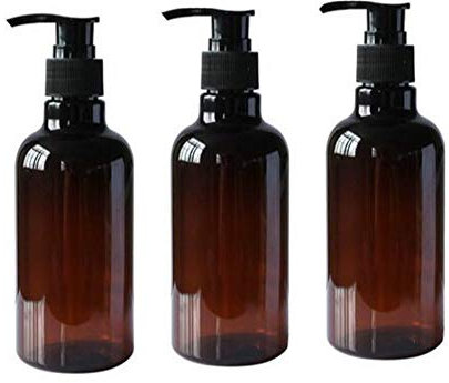 XUMIN 3 PCS 250ML 8OZ Rechargeable Vide Pet en Plastique Pompe Bouteilles Pompe Shampooing Gel De Douche Contenants avec Black Tops pour Maquillage Cosmétique Bain Toile