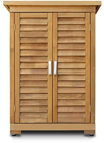 HYGRAD® Outdoor Garden Shed Tools Storage Wooden Cupboard Weatherproof Utility Storage Lawn Mower Cabinet UK (Medium)