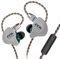 CCA C10 - Auriculares híbridos intraurales estéreo de alta fidelidad, potentes auriculares deportivos con diseño ergonómico y cómodo para juegos, espectáculos de música