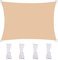 MEEYI Sonnensegel Wasserdicht 3X6m Sonnenschutzsegel Unter Pavilion 95% Beschattung UV Schutz Wetterschutz Wasserabweisend Windschutz & Tear Resistant Für Garten Terrasse Carport, Beige-Gelb