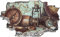 3D-Effekt Wandtattoo Aufkleber Durchbruch selbstklebendes Wandbild Wandsticker Stein Wanddurchbruch Wandaufkleber Tattoo,Kompass Karte Antik Retro,Größe:80x125cm
