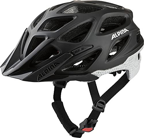 ALPINA Mythos Reflective - Reflektierender, Optimal Sichtbarer & Sicherer Fahrradhelm mit Fliegennetz, für Erwachsene, Black Reflective, M (52-57 cm)