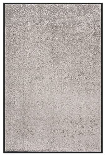 vidaXL Fußmatte Schmutzfangmatte Türmatte Schmutzmatte Sauberlaufmatte Türvorleger Fußabtreter Schmutzfangläufer Teppich Matte Grau 80x120cm