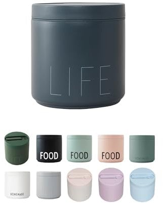 Design Letters Thermobehälter für Essen | Lunchbox Erwachsene | Thermobox für Essen | Doppelwandig Isoliert Lunchbox | Thermobehälter Essen BPA Frei | Thermoschüssel für To Go, Warmes Essen | 530 Ml
