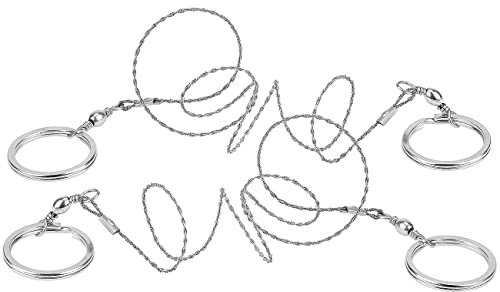 Semptec Urban Survival Technology 2er-Set Taschen-Drahtsägen mit Metallösen für Outdoor-Touren & Camping