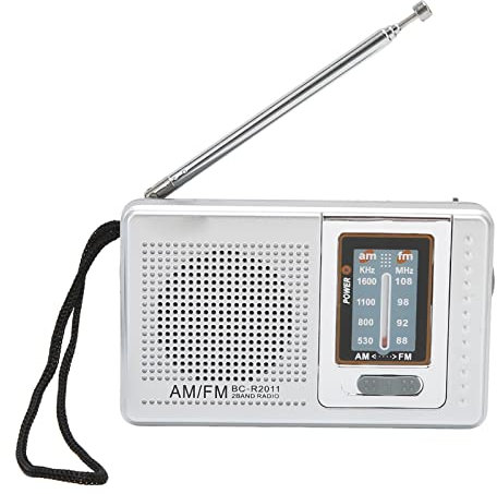 Pocket Radio, Portable Handheld Radio, Mini Digital AM FM Radio, Battery Operated with 5W Speaker for Travel Emergency Home Entertainment Study