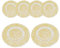 WedDecor 33cm Round Charger Plate, Set of 6 Charger Plates, for Centerpiece Presentation Dinner Plate Set, Weddings, Banquets, Christmas Parties Table Decorations, Royal Gold Design