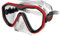 Seac Unisex-Adult Appeal Italien hergestellte Einglas-Tauchmaske mit Einer 3D-Schnalle direkt am Maskenkörper, transparent/rot, Standard