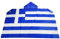 AZ FLAG - Umhangflagge Griechenland - 150x90 cm - Griechische Cape Fahne 100% Polyester mit integrierten Ärmeln und Kapuze - Body Flag 80g