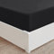 Mellanni Spannbettlaken 180x200cm Boxspringbett - Bis 40cm Matratzenhöhe - Weich, Knitterfrei, Rundum Elastisch - (180x200 cm, Schwarz)