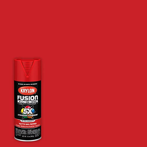 Krylon K02913007 Fusion All-In-One, Matte, Red Pepper, 12 oz.