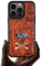 Carveit Designer Wooden Protective Case for iPhone 14 Pro Magnetic Case Cover [Wood Engraving & Shell Inlay] Wood Phone Case Compatible with 14 Pro MagSafe Case (Pirate skull-Red Wood)