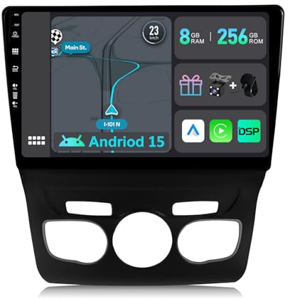 YUNTX [8GB+256GB] Android 15 Autoradio für Citroen C4 C4L DS4 (2013-2017)-[Integriertes CarPlay/Android Auto/DSP/GPS]-10.1” IPS 2.5D-Kamera+MIC-DAB/Mirror Link/Bluetooth/360 Kamera/Lenkradsteuerung