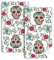 Küchentücher, Motiv: mexikanischer Totenkopf, niedliches Blumenmuster, 40,6 x 61 cm, saugfähiges Trockentuch, Tag der Toten, Küchentücher, Geschirrtücher, Handtücher zum Kochen, Backen, Halloween,