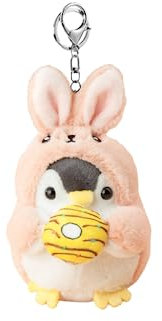 COLORFUL BLING Niedlicher flauschiger Pinguin-Schlüsselanhänger, kreativer Frosch, Hase, Cosplay, Kostüm, Plüsch, Schlüsselanhänger, Geldbörse, Rucksack, Dekoration, B-Hase, 0.5