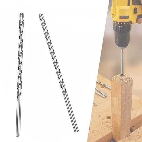 2 PCS 200MM x 7MM Extra Long Hss Drill Bit Set,Twist Drill Bits Straight Shank Tool Drill Bit (7MM)