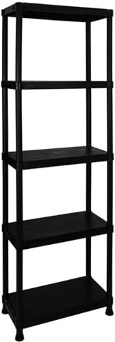 iTools - Etagère résine Noire 5 tablettes L61xP31xH172 cm Charge 30kg par Tablette