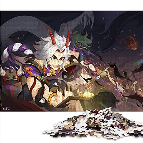 Puzzles für Erwachsene Genshin Impact Arataki Itto Puzzle für Erwachsene und Kinder1000 Teile Geeignet für Erwachsene und Kinder über 12 Jahre PapppuzzleStressabbauspielzeug Größe: 26x38cm