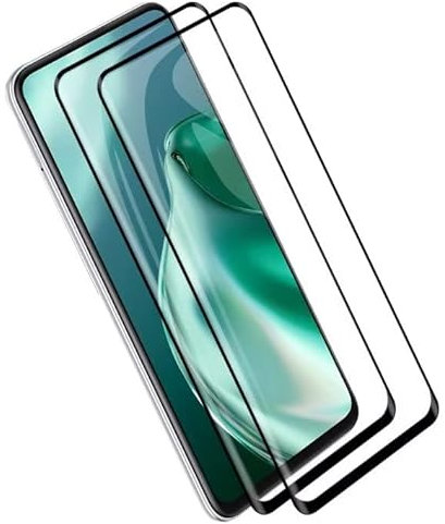 RankOne Protector de Pantalla para POCO X6 Pro 5G (6.67 Inches), Anti-arañazos, Antihuellas Cristal Vidrio Templado, Transparente, 2 Unidades - Negro