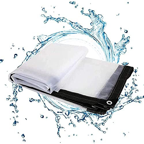 Clear Tarpaulin Cover Waterproof 2X2M, Transparent Tarp Waterproof, Waterproof Tarp Heavy Duty, With Metal Grommets, For Covering Garden Furniture, Camping, Roof Cover And Much Mor, LeXAaN, Clear,t