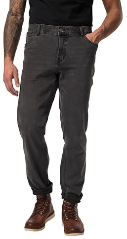 JP 1880 Herren große Größen Übergrößen Menswear L-8XL bis 70, Jeanshose, 5-Pocket, Regular-Fit, Raw-Denim-Hose Grey Denim 34 714283905-34
