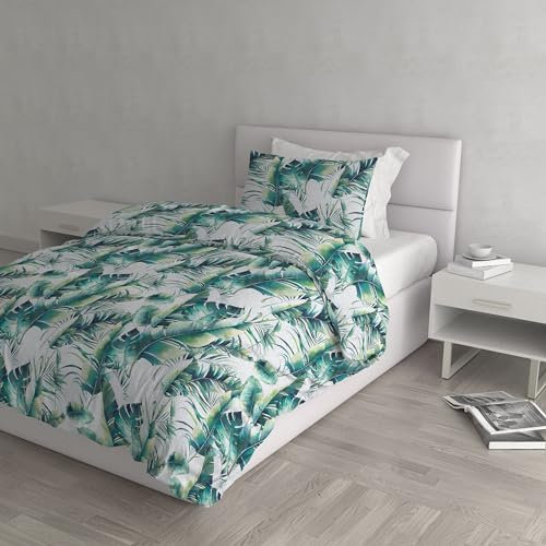Italian Bed Linen Dafne Bettbezug Bedruckt, Mikrofaser, Maui, Einzelbett