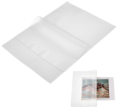 OLYCRAFT 100 Stück 30.7x42.9 cm Thermo-Laminierfolien 1 mm Dick A3 Kalt-Laminierfolien Klare Selbstklebende Laminierfolien Selbstversiegelnde Laminatfolien Zum Schutz von Buchalben