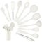 Homikit Juego de utensilios de cocina de silicona, 12 unidades, color blanco
