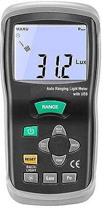 Digitales Beleuchtungsstärke-/Lichtmessgerät Tragbares Photometer-Beleuchtungsmessgerät, Leuchtdichtemessgerät, Photometer-Beleuchtungsmessgerät, Hintergrundbeleuchtetes LCD-Display für Pflanzen, Aqua