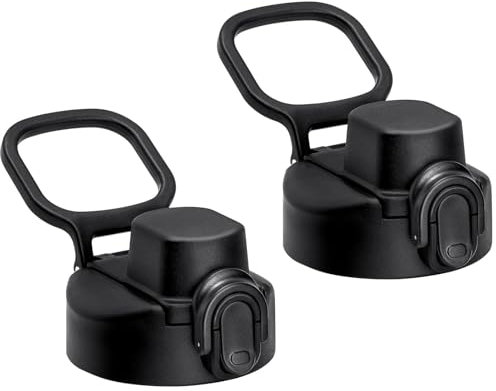 Couvercle à bec automatique pour bouteilles d'eau de sport Hydro-Flask à large ouverture, 2 pack de couvercle de remplacement pour Hydro-Flask à ouverture large 12, 16, 18, 20, 32, 40, 64 oz