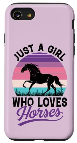 iPhone SE (2020) / 7 / 8 Just a Girl Who Loves Horses Equestrian Riding Cute Horse Case