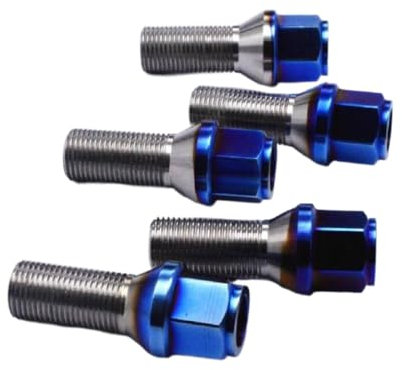 M12x1,5x28-35mm Titan-Radschraubenschrauben, kompatibel mit Gr5-Felgen