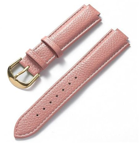 AZSHIW Kompatibel mit Litschi-Körnung, weichem Leder, konvex, Elefantengrau, Olivgrün, Herren-Damen-Ersatzarmband aus Cartier-Blau-Ballon-Leder(Lotus root gold,22X12mm)