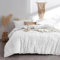 Tospass Boho Bettwäsche 135x200cm Stickerei Weiß Getuftet Pom Pom Böhmen Chic Bettwäsche Gewaschene Microfaser Weiche Bettwäsche-Sets 1 Bettbezug mit Reißverschluss und 1 Kissenbezug 80x80cm