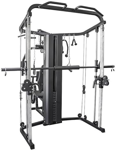 BodyTrain Deluxe Home Multi Gym with Smith Machine and Cables - 65kg Weight Stack