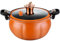 Micro olla a presión, olla de calabaza 8L con manijas de cerradura y tapa, mini de cocción a presión, serie antiadherente para gas, inducción, estufas eléctricas (naranja)