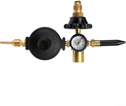 Helium-Ballon-Gasregler-Ventil-Set mit CGA580-Anschluss für Latexfolien-Ballon-Füllgeräte mit Daumenverstellern Inhaltsskala Gold (G5/8)