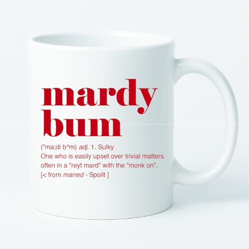 Yorkshire Mug | Derbyshire Sayings | 11oz | Northern | Slang | Gift | Funny (mardy Bum)