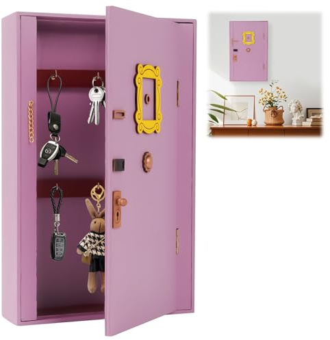 Ruaizel Friends Monica's Key Hooks, Schlüsselhalter Friends mit 6 Haken, TV-Show Schlüsselanhänger Wand für Eingang, Badezimmer, Wohnzimmer und Büro (Lila B)
