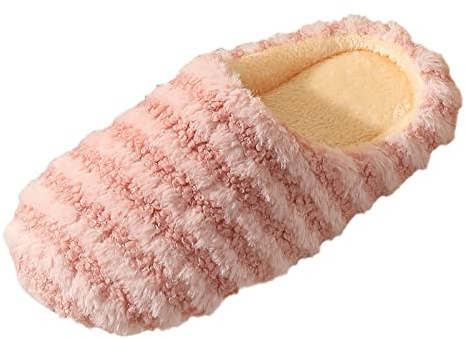 Generisch Giapponese Primavera Inverno Coppia Mute Morbide Donne Slippers 2025 Inverno Caldo Peluche Natale Ciabatte In Pelle Di Agnello, Colore: rosa., 41 EU