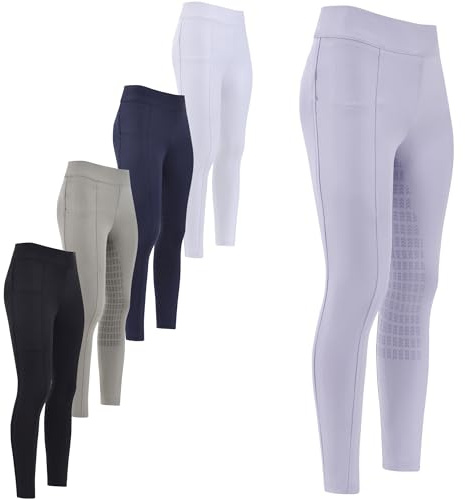Imperial Riding Kinder Reitleggings IRH Basic FullGrip, Reitleggings mit Silikon-Vollbesatz, 4-Wege-Stretch und Handytaschen