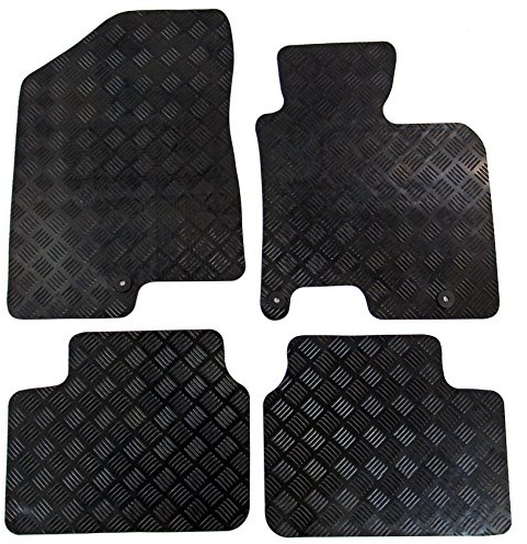 Tailored Rubber Floor Mats, 4 Piece Set for Hyundai i30 2012 Onwards, Black