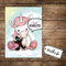 ilka parey wandtattoo-welt A6 Weihnachtskarte Einhorn mit Lebkuchen Postkarte Print & Spruch Frohe Weihnachten pk135