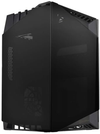 SilverStone SST-LD03B Lucid Boîtier d'ordinateur Mini-ITX, mini-tour, performances silencieuses et fluides, 3x verre trempé teinté