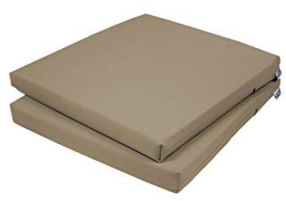 Rollmayer 2er Set Stuhlkissen Stuhlauflage Sitzkissen Sitzpolster Auflage für Stühle in Haus und Garten Kollektion Vivid (Beige 3, 40x40x4cm)