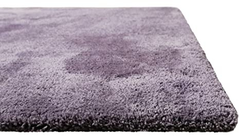 Homie Living Pisa Hochflorteppich, 130 x 190 cm, violett | Hochflor Teppich Uni, Modern, weich, flauschig, kuschelig, Für Wohnzimmer Schlafzimmer