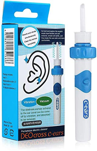 KRY Ohrenschmalzentfernungsvakuum für Kinder und Erwachsene, Ohrenreinigungsset Smart Ohrenschmalzentfernungswerkzeug mit austauschbaren Spitzen, Soft Earwax Cleaner Ear-Pick Clean Set