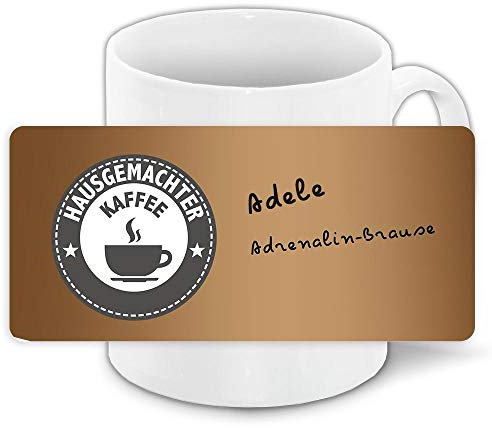 Tasse mit Namen Adele und Hausgemachter Kaffee-Motiv | Keramik-Tasse | Kinder-Tasse