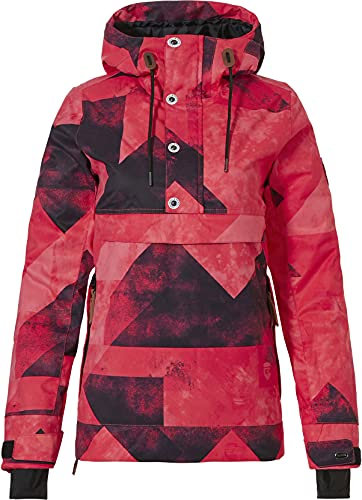 Rehall Damen Snowboardjacke Skijacke Anorak FRIDA-R graphic mountains rot/pink Gr. 34