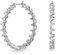 Swarovski Millenia Kreolen, Rhodinierte Ohrringe mit Strahlenden Swarovski Kristallen